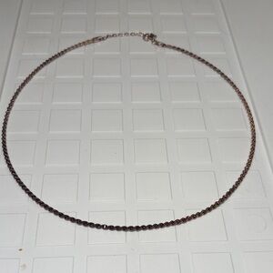 Omega Marked 925 Rose Gold Overlay with a twisted or rope-like design Necklace